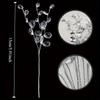 20pcs Acrylic Bead Flower Stems with Crystal Drops Versatile Beaded Twig Picks for Wedding Decor and Craft Jewelry Flower Charms