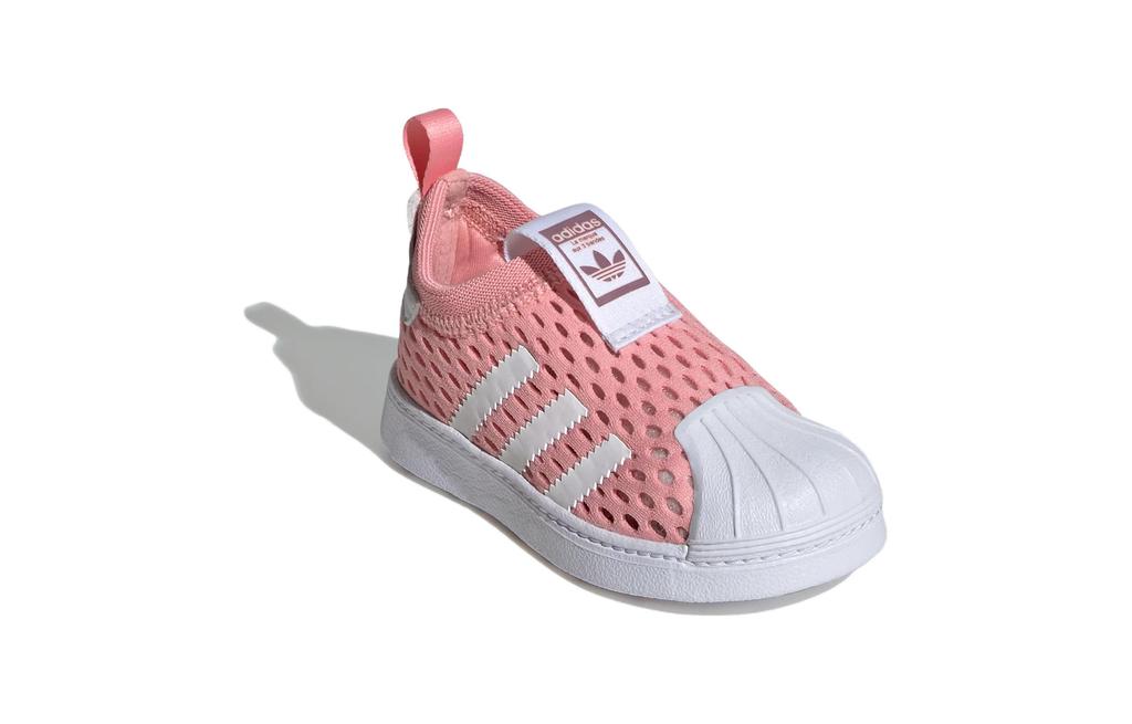 adidas Оригинальные ботинки SUPERSTAR 360 2.0 Низкие кеды для скейтбординга, Спортивная обувь Розово-белый Для младенцев и малышей JH6370