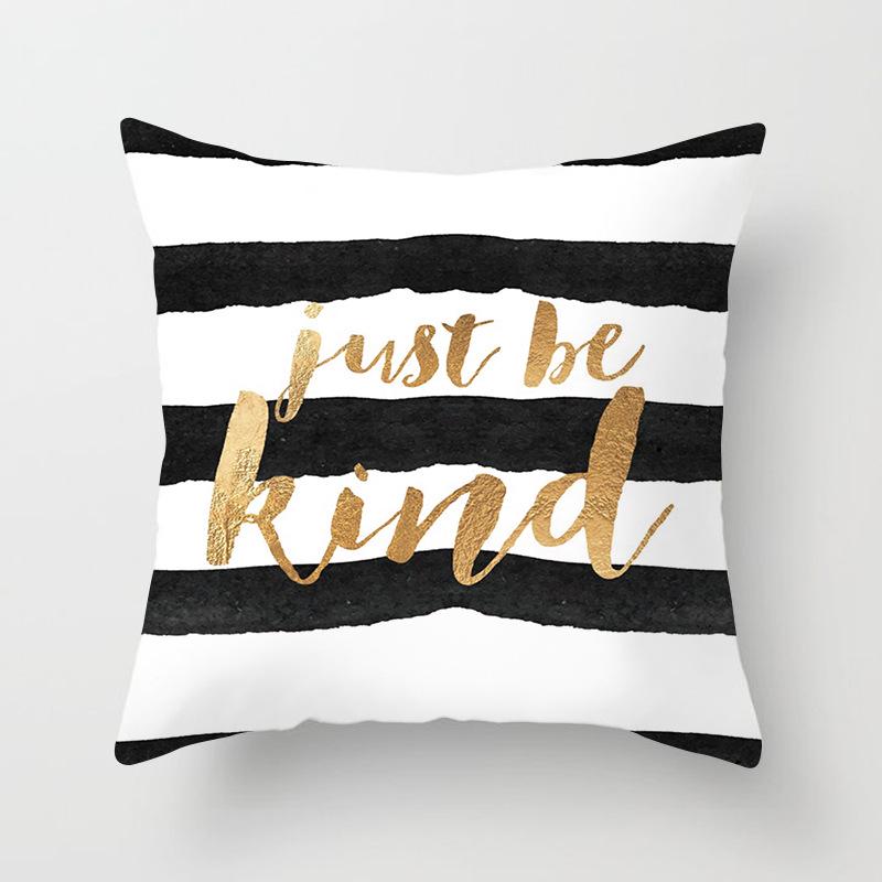 Дом Продукты Новый Черный Геометрический Диван Подушка Наволочка Цифровая Печать Офисная Наволочка