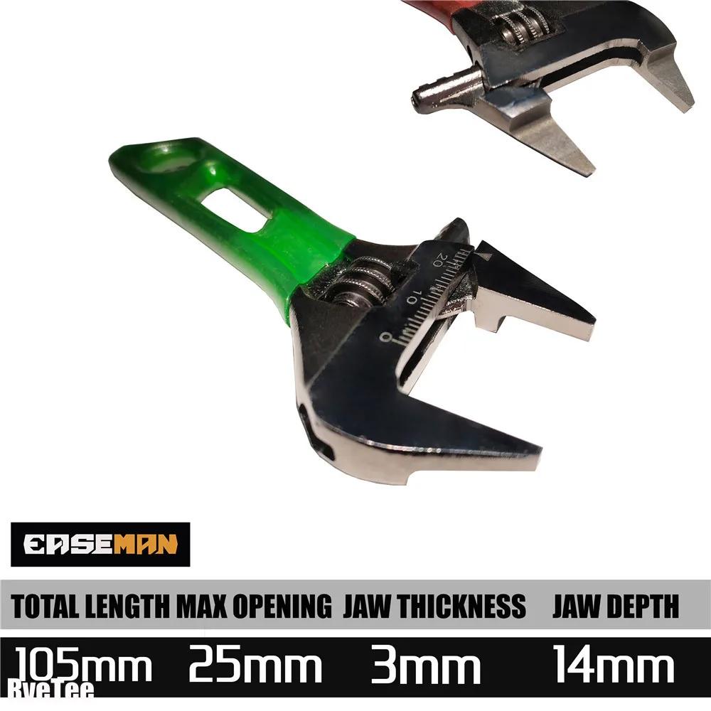 3 мм Ультратонкий Регулируемый Гаечный Ключ Сантехнические Автомобильные Инструменты для Механика Монтажника Электрика Ручные Инструменты Мини Ванная Комната Ключ 2025