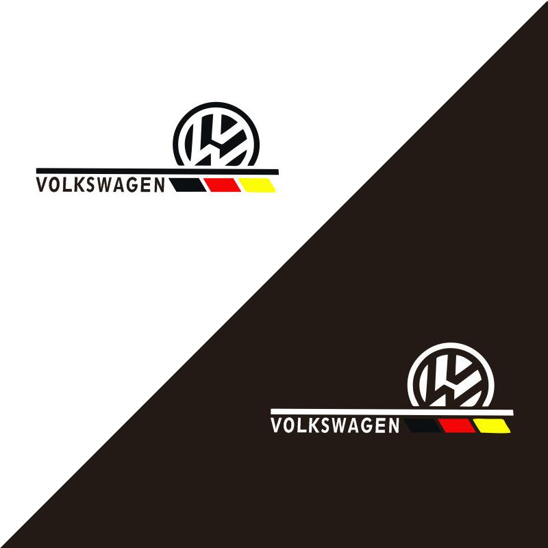 Для VOLKSWAGEN VW 2 шт. Водонепроницаемые светоотражающие наклейки на зеркало заднего вида автомобиля Для Volkswagen Golf 4 5 6 7 8 Passat Tiguan Bett