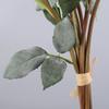 7pcs Burnt Edge Lifelike Rose Flower Branch 64cm Artificial Flowers Elegant Wedding Bouquets Dried Rose Desktop Ornament