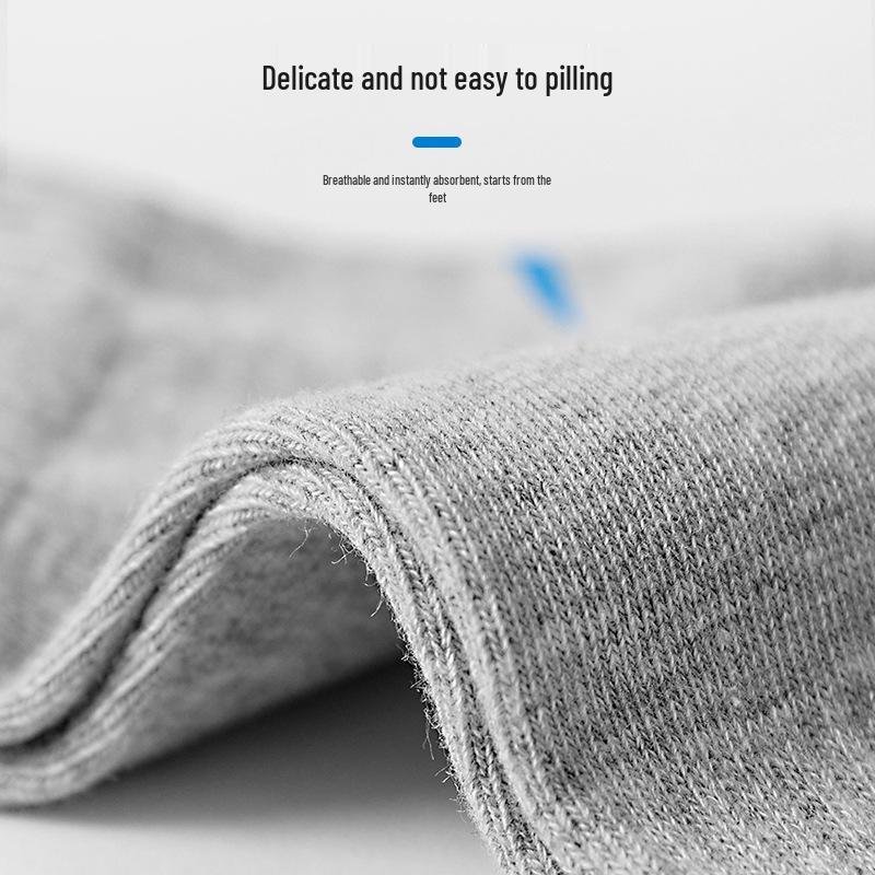 Мужские носки до середины икры - Чистый хлопок, Влагоотводящие, Устойчивые к запаху, Толстая махровая ткань для осенне-зимних видов спорта, бега.