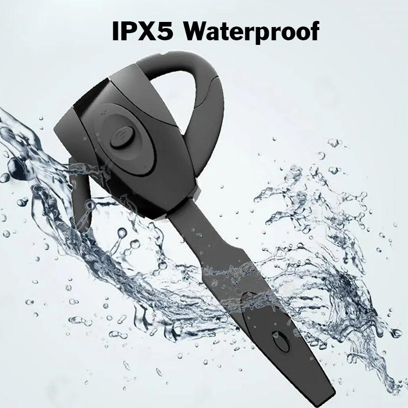 Business Bluetooth Headphone With HD Long Microphone Noise Cancel Headset Ear-Hook Painless Wear Earphones For All Smartphones