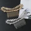 Hollow Small Leaves Splicing Hair Comb Foreign Trade Women's Metal European and American Headband Wedding Party Women Jewelry