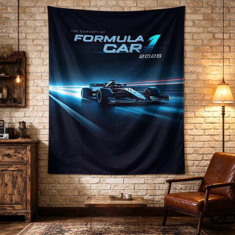 Hot Girls Watch F1 Pit Crew Wall Tapestry for Formula 1 Fans Garage Man Cave Bedroom Decor