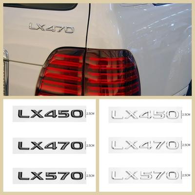 3D Хромированный Глянцевый Черный ABS LX450 LX470 LX570 Эмблема для багажника автомобиля Наклейка с логотипом на заднюю часть багажника