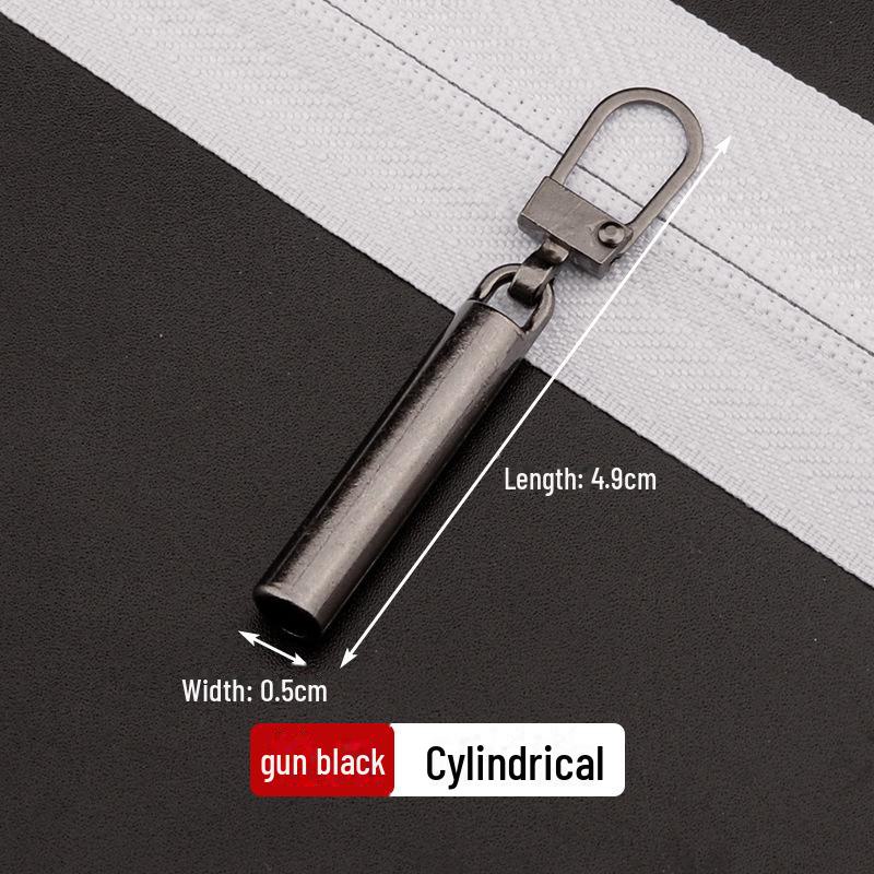 Metal Zipper Pull Tab with Removable Head for Clothing Repair and Accessories