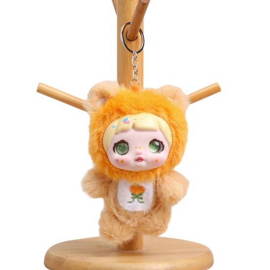 Виниловая кукла плюшевый брелок на ключи фруктовой тематики мягкая игрушка с капюшоном 14 см милый брелок для рюкзака и коллекционная игрушка