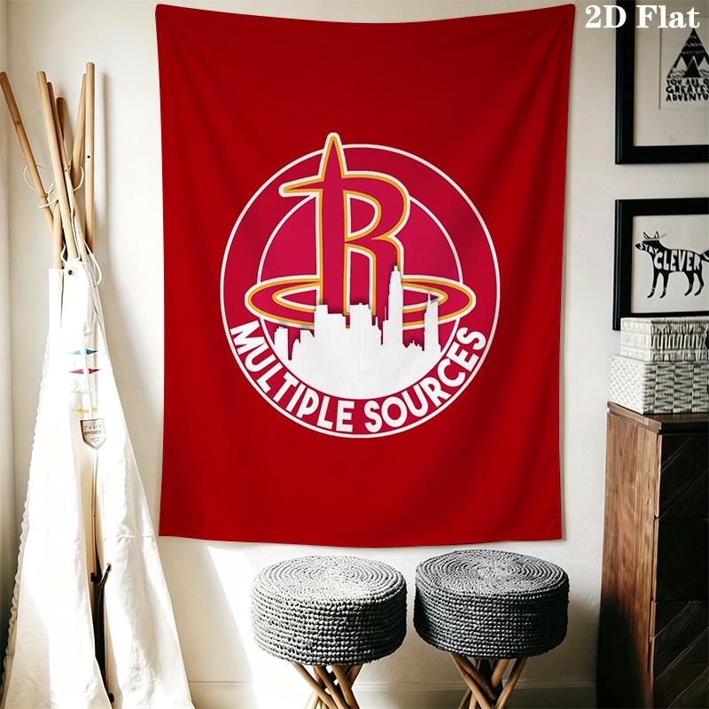 Houston Rockets Logo Wood Threepiece Set 1 Duvet Cover 2 Pillowcase Without Core Duvet Cover And Pillowcase Christmas Birthday Gift