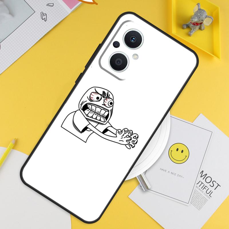 Мем Troll Face для OPPO Reno 4 5 6 7 8 Lite 10 Pro Reno 8T 4Z 5Z OPPO Find X3 Lite X2 Neo X6 X5 Pro Чехол