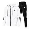 Fashion Mens Tracksuit Designer Hooded Sweatshirts+Jogger Pants High Quality Gym Outfits Casual Sports Zipper Hoodie Set
