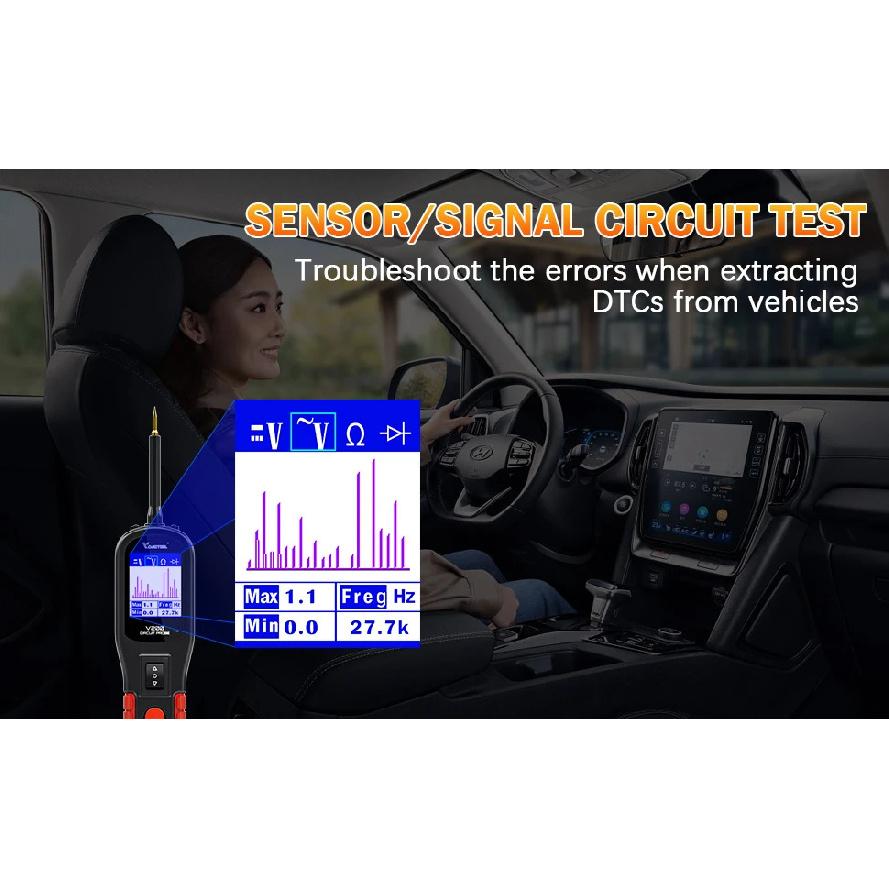 VDIAGTOOL V200 Автомобильный электрический тестер цепи 6В-30В Автомобильный набор зондов питания Тестер электрической системы ЖК-дисплей Тестер напряжения