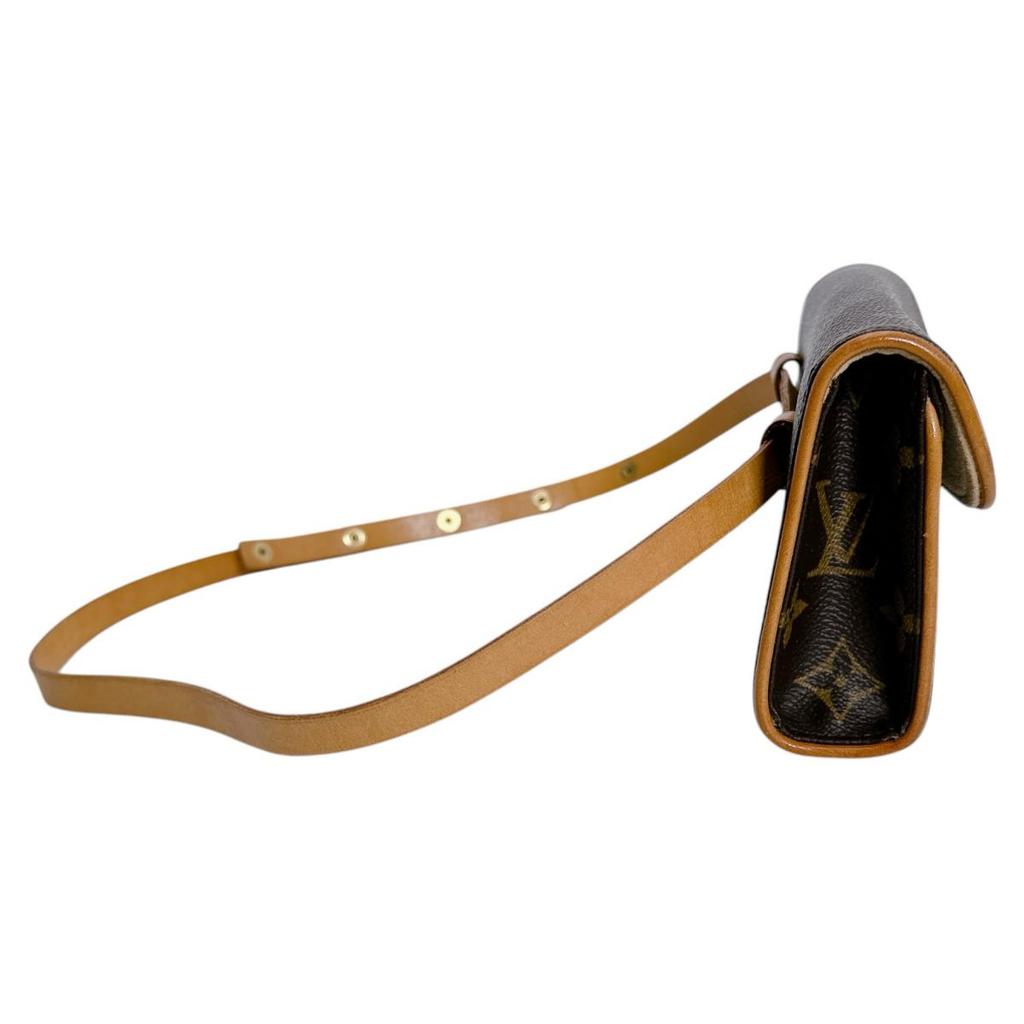 LOUIS VUITTON Monogram Florentine Waist bag Pochette Monogram canvas Brown Used