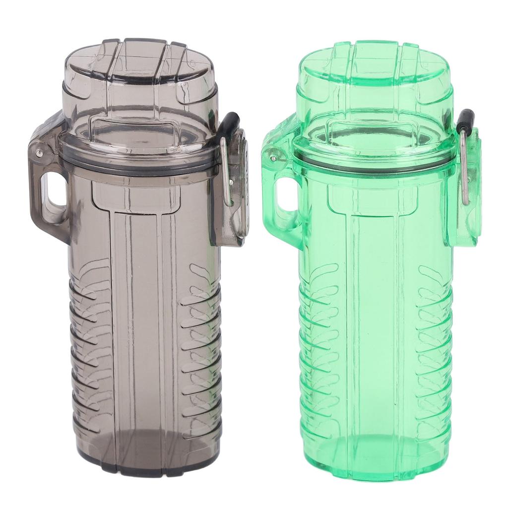 2Pcs Camping Plastic Water Proof Pocket Storage Tube Portable Organizer Holder Container for