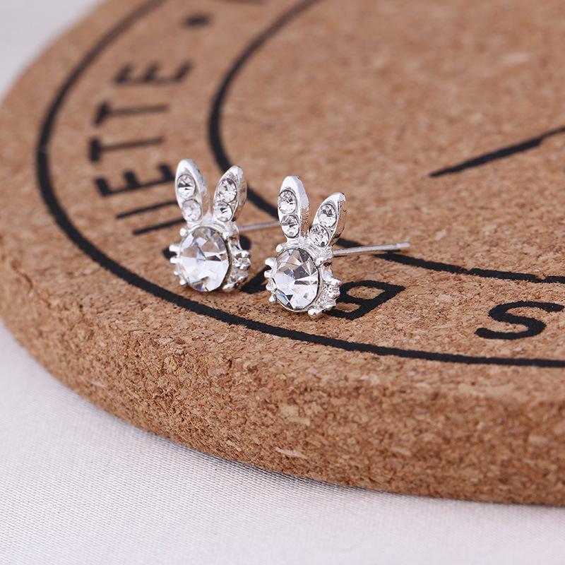 Серьги-гвоздики Anting из корейского серебра, блестящие женские серьги-гвоздики в форме сердца, ювелирные изделия в подарок