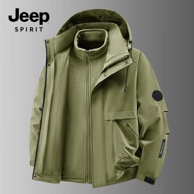JEEP SPIRIT Мужская куртка 3-в-1 водонепроницаемая ветрозащитная для активного отдыха 9588