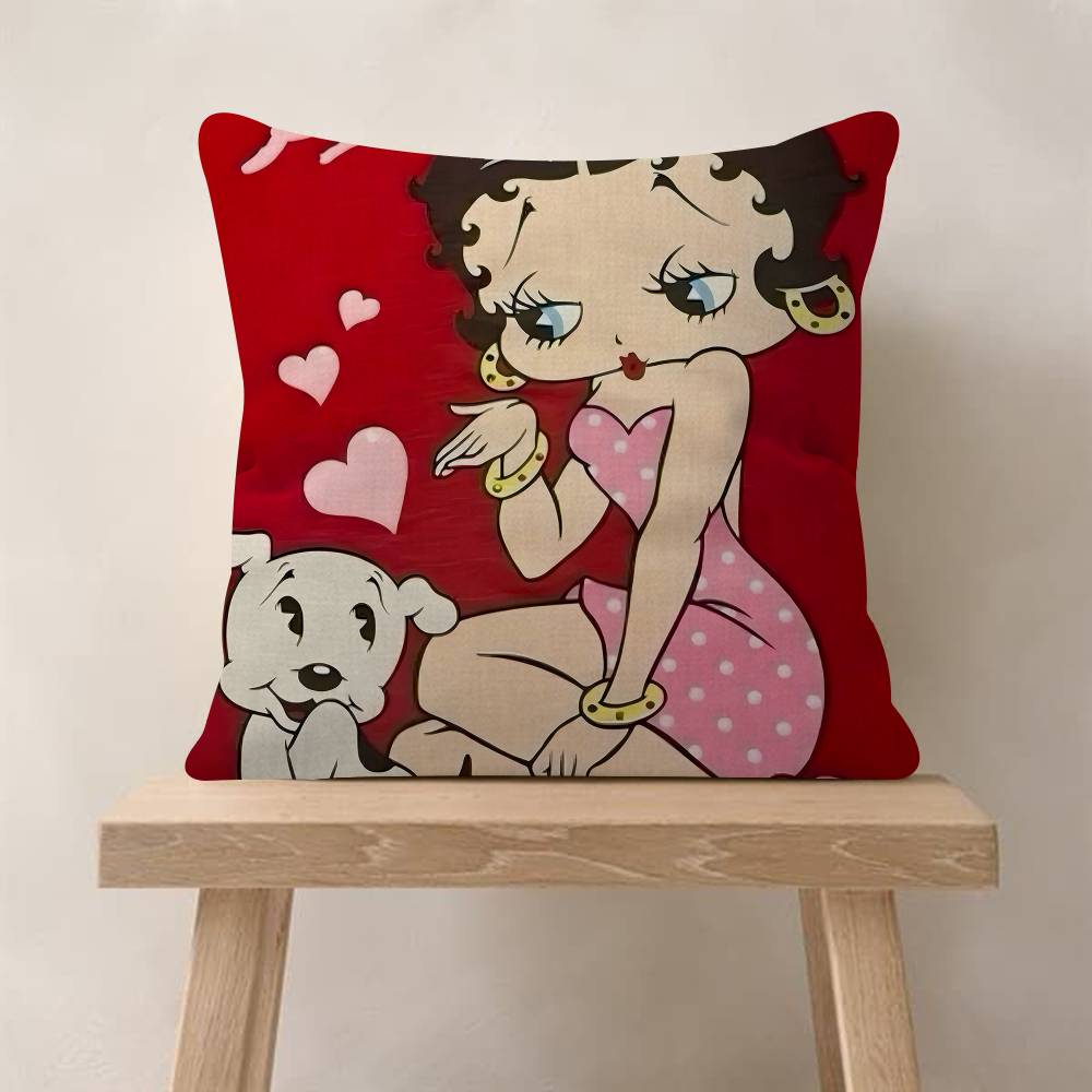 Pretty Cartoon BBetty Bboop Pillow Gift Home Office Decoration Bedroom Sofa Car Cushion Cover Case 45x45