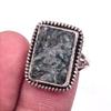 Natural Seraphinite Gemstone Handmade 925 Solid Sterling Silver Ring Size 8 b1H76