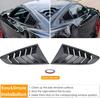 For Ford Mustang 2015-2020 Car Rear Louver Window Side Shutter Cover Trim Sticker Vent Scoop ABS Carbon Fiber Black Accessories