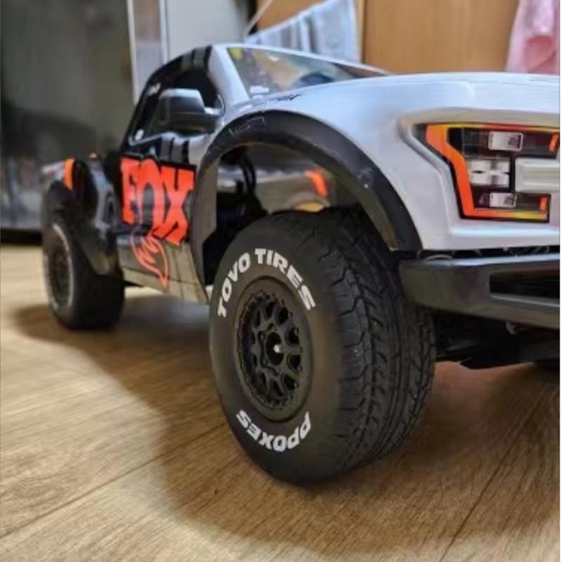 1/10 RC Truck Tires OD 110mm And Wheels 12mm Hex RC Short Course Tyres for 1:10 Scale RC Off Road Truck Car Traxxas Slash 2WD