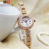 KINGNUOS Высококачественные модные женские часы с бриллиантовым браслетом Изысканные женские часы с римскими цифрами и браслетом