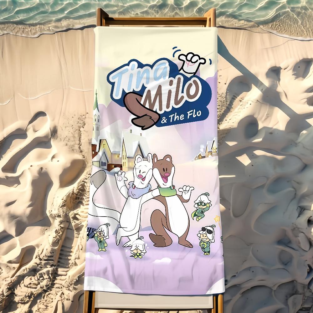 Милое Полотенце T-Tina и M-Milo Пляжное Полотенце Дорожное Легкое Для Кожи Бассейн Пляж Кемпинг Круиз Лето