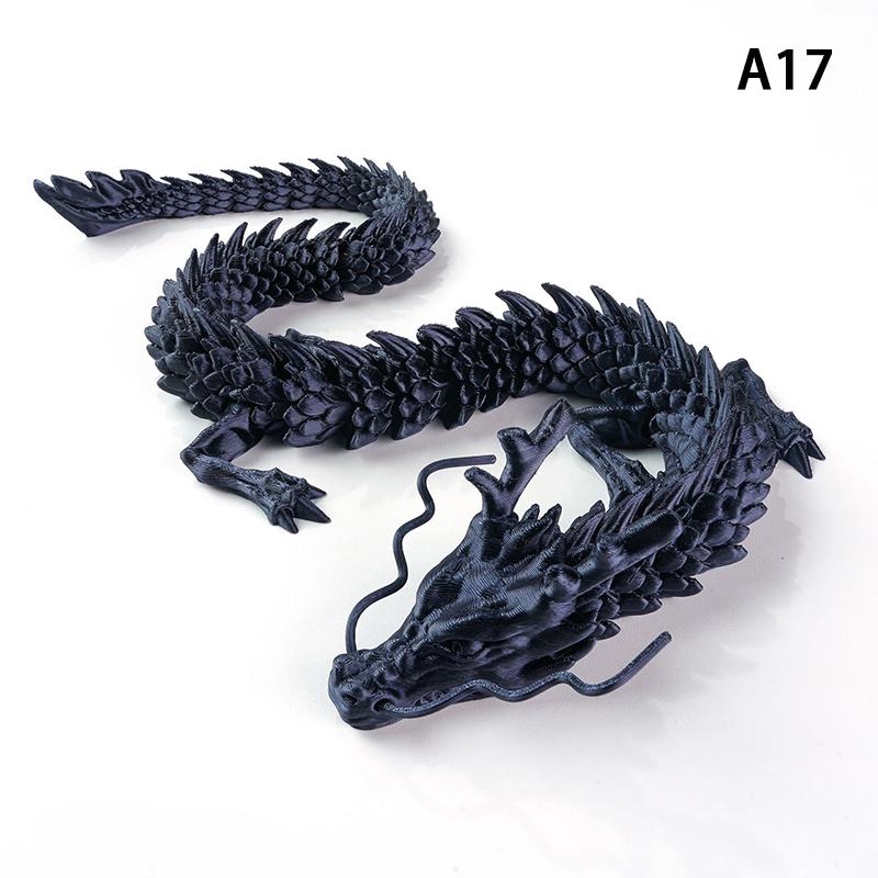 3D-печатный шарнирный дракон, аквариум, ландшафтный дизайн, китайское длинное гибкое украшение, игрушечная модель, украшение для дома и офиса, детские подарки