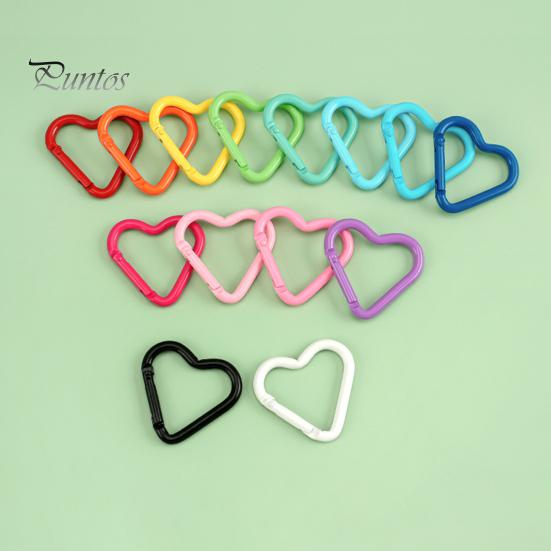 12 шт. карабинов в форме сердца, прочный сплав, брелок, зажим, пружинный крючок, пряжка для рюкзака, бутылка для воды, аксессуары для кемпинга на открытом воздухе