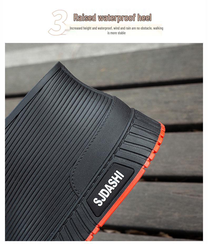 Мужские Нескользящие Водонепроницаемые Короткие Резиновые Сапоги для Кухни, Мойки Машин, Рыбалки и Многого Другого