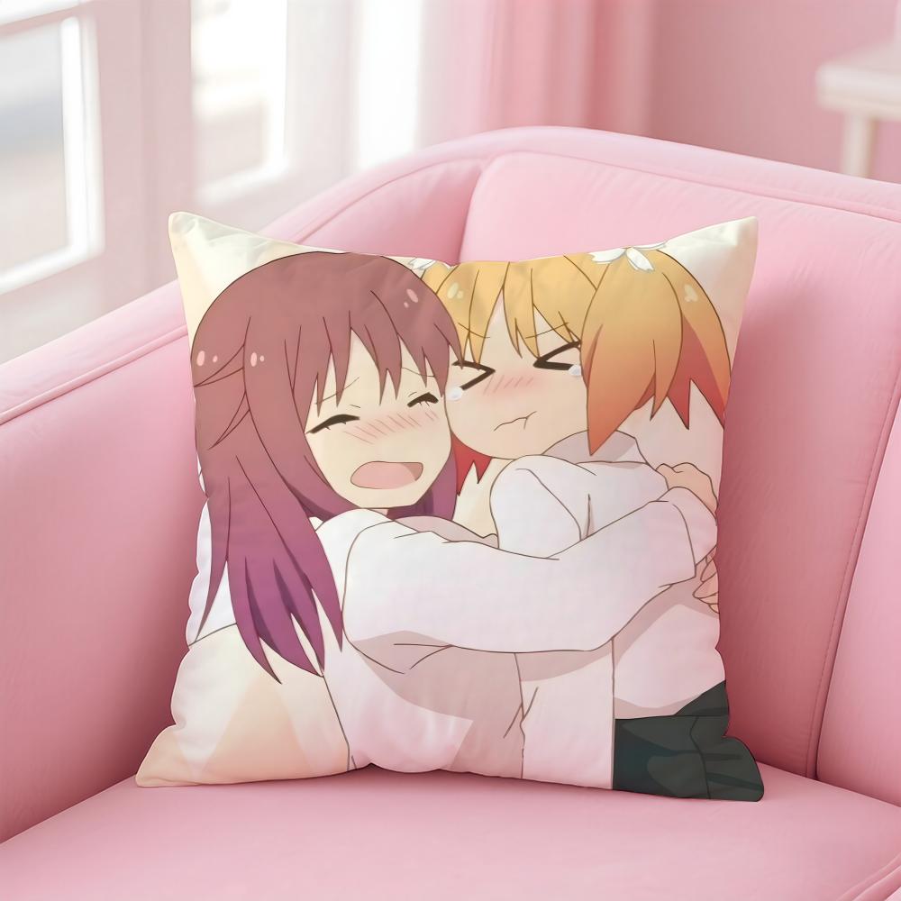 Подушка T-Trick Sakura Trick Подушка для аниме Юри Наволочка из льна Мягкий декор для дивана Домашней комнаты