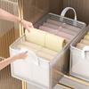 Главная Шкаф Органайзеры для одежды Нижнее белье Брюки Носки Прозрачный ящик для хранения Вместительная многослойная коробка для отделки одежды