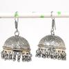 Серебряные серьги в индийском стиле Джумки с драгоценным камнем в стиле племени Бали 1,97 дюйма L4g84