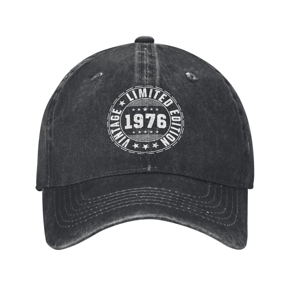Vintage Born In 1976 aged 50 Trucker Hat Outfit For Unisex Baseball Caps 50 birthday Retro Wear Sun Caps Adjustable