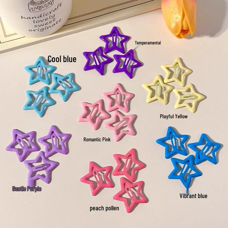 Five-Pointed Star Hair Clip for Women and Children – Cute Side Bangs Accessory and Hairpin