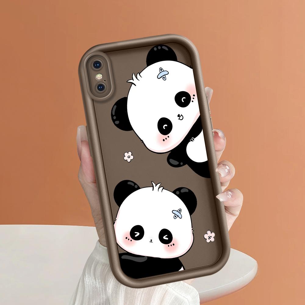 Чехол для телефона с милым рисунком панды для Realme OPPO Reno VIVO Infinix Tecno Oneplus, полное покрытие камеры, противоударный защитный резиновый мягкий чехол