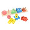 Colorful Geometric Board Kids Children Wooden Block Preschool Educational Toy Gift