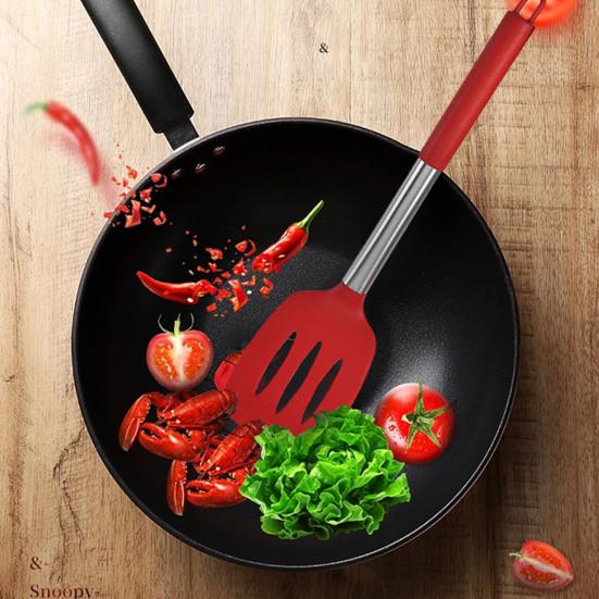 2 шт. силиконовая лопаточка с прорезями, пищевая термостойкость, можно мыть в посудомоечной машине, можно мыть в посудомоечной машине, жарить рыбные яйца, антипригарное покрытие