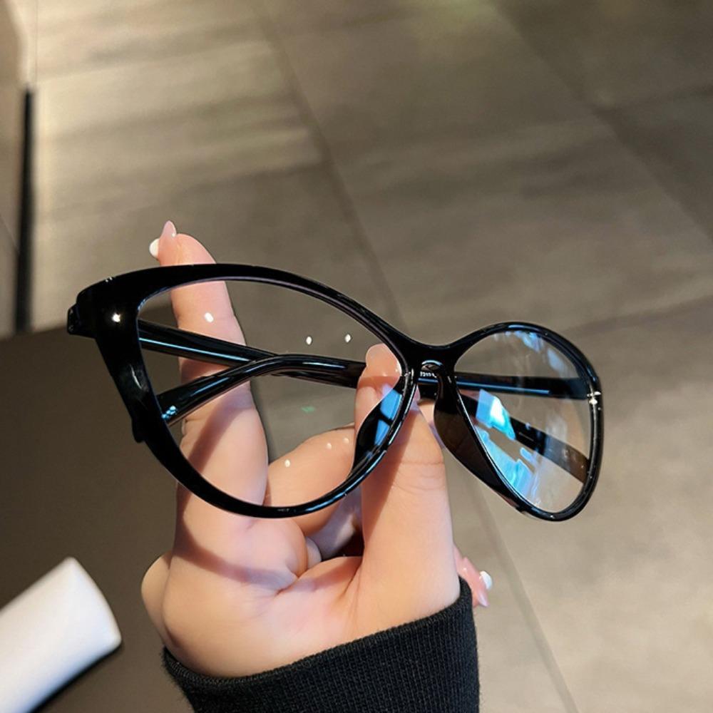 Cat Eye Frame Computer Eyeglasses Large Frame Finished Myopia Glasses Student