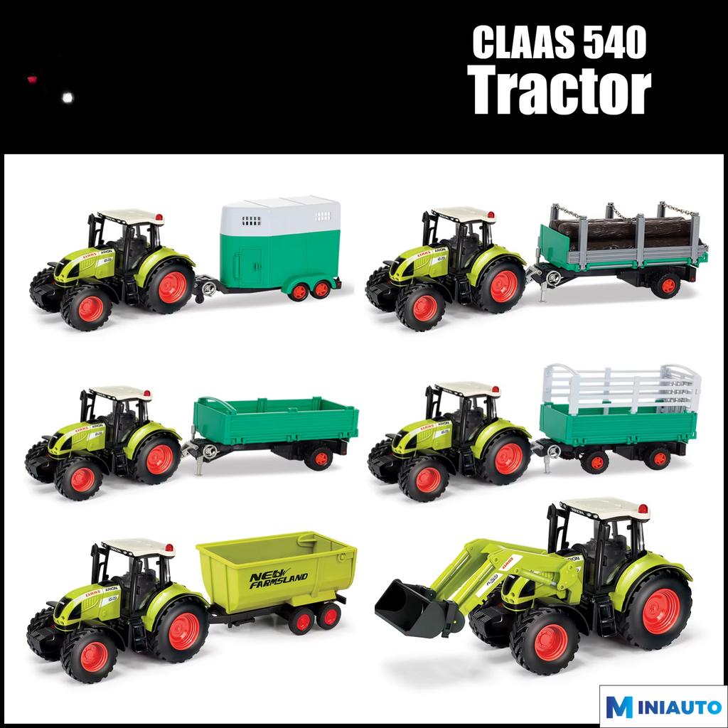 1/32 Claas Tractor Front Loader Transport Agricultural Truck RMZ City Toy Car Farm Model Diecast Miniature Gift for Boy Children