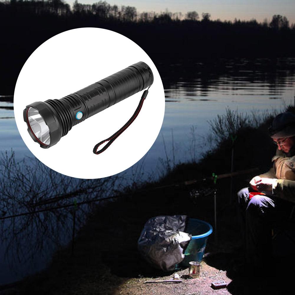 Светодиодный алюминиевый сплав 4622LM блики водонепроницаемый USB зарядка фонарик для спелеологии кемпинга черный