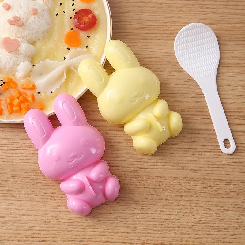 3pc/Set Cute Rabbit Sushi Mold DIY Sandwich Rice Ball Mold Kitchen Gadgets Baby Kids Breakfast Mold Sushi Bento Accessoires