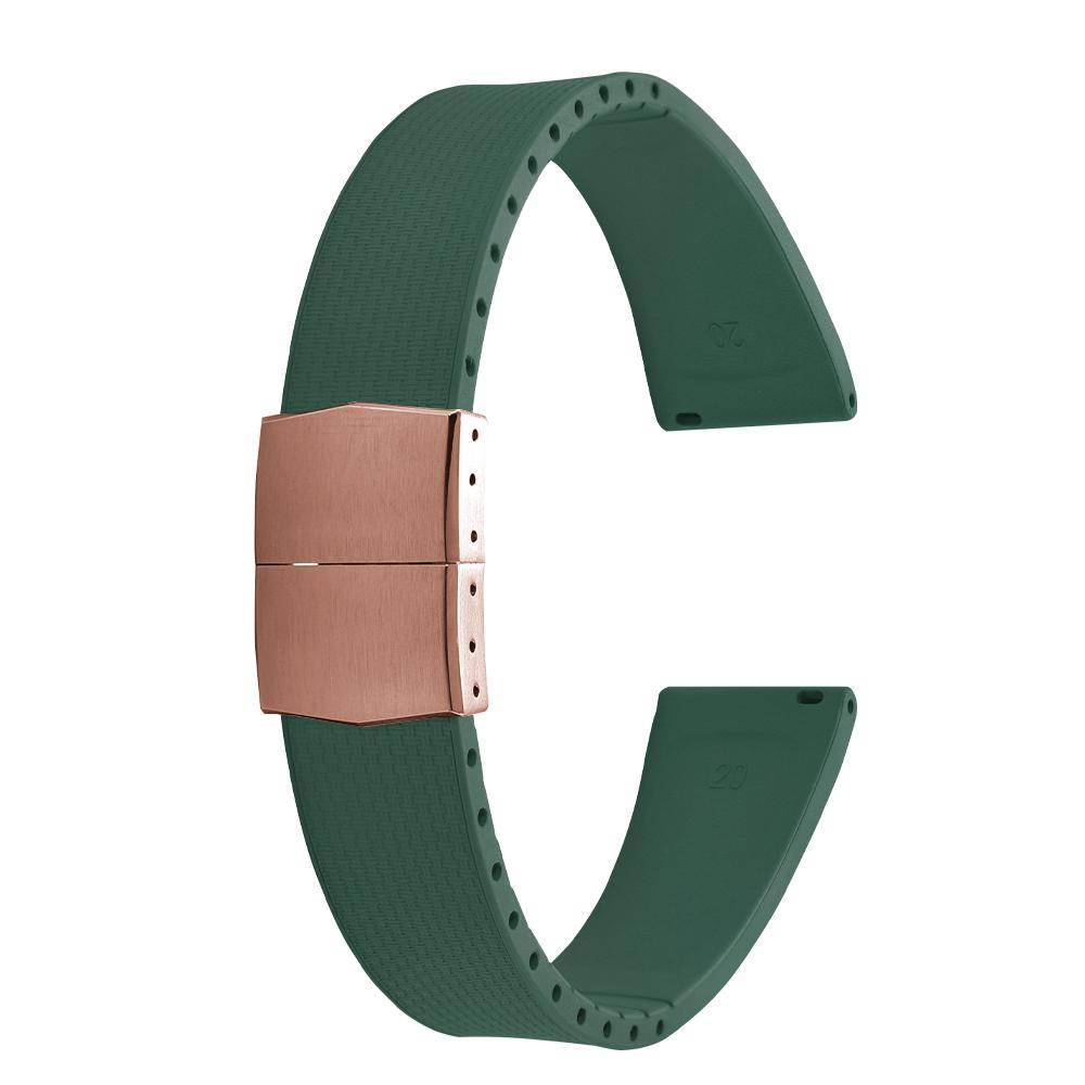 20 мм каучуковые ремешки Delugs CTS Fkm для часов с застежкой-бабочкой 4 цветов Уникальная текстура Быстросъемный ремешок для часов для брендовых часов