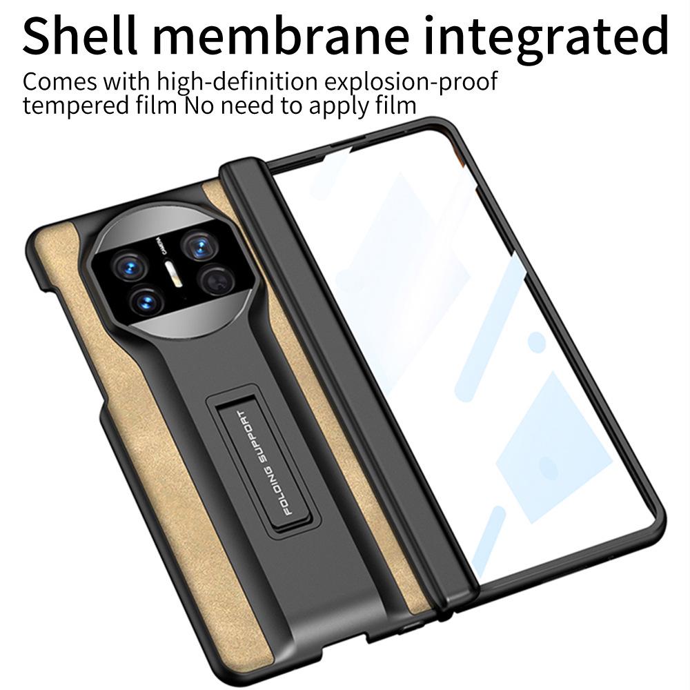 Чехол для телефона Huawei Mate X3 из матовой кожи с магнитным шарниром и подставкой