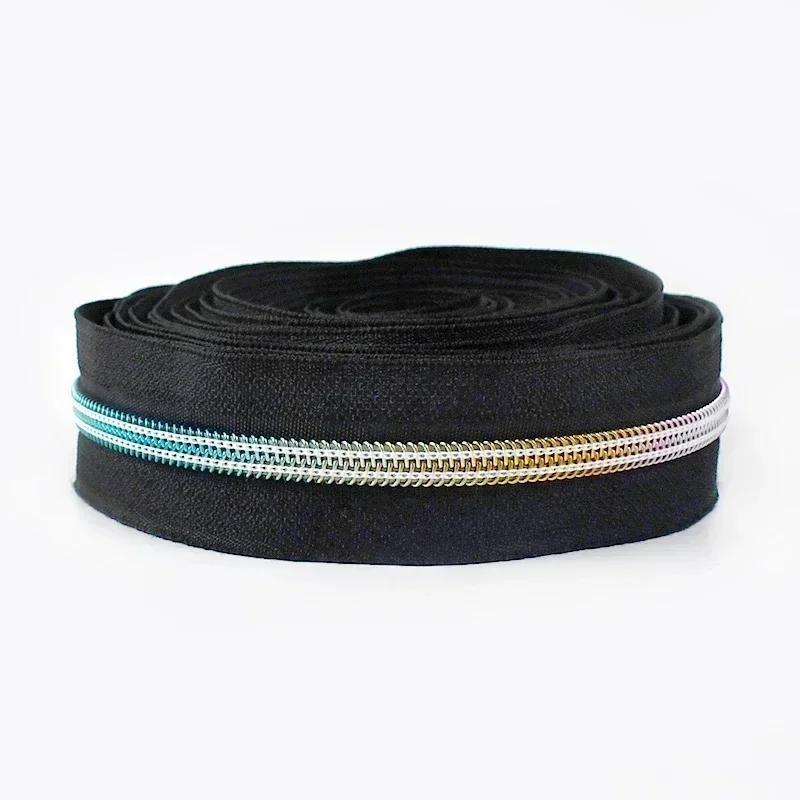 1-10 м Meetee 5# Нейлоновые молнии Спиральные пластиковые ленты-молнии на метр Швейные молнии для набора для ремонта одежды Запасные аксессуары