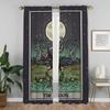 Anti-mosquito Curtains 2 Pieces Terror Tarot Elegant Room Curtains for Camera Shades Living Room Curtain Partition Kitchen Child