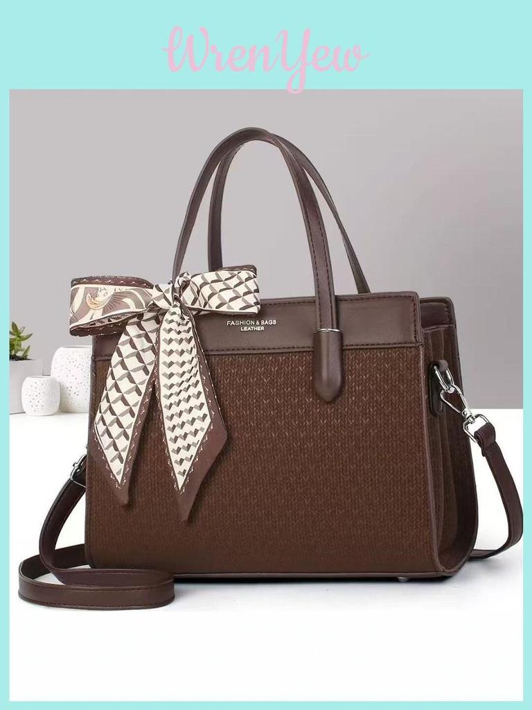 Stylish Pu Crossbody Bag With Inner Pockets For Work And Outings