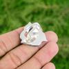 Natural Tourmaline Gemstone 925 Silver Promise Flower Adjustable Ring For Girls