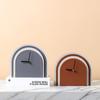 Geometric Arched Multi Layer Leather Table Clock Ornaments Modern Nordic Light Luxury Home Model Room Accessories