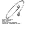 Women Open Bracelet Adjustable Polished Simple Style Water Drop Shape Wedding Daily Dating Wrist Jewelry Birthday Anniversary Gift